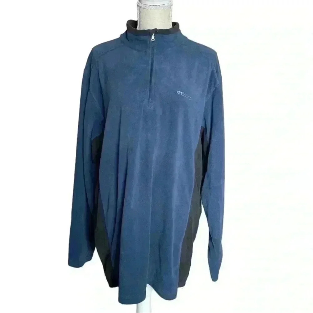 Columbia Lightweight Fleece in Blue/Grey Size XXL EUC